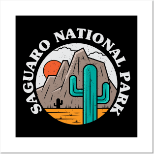 Retro Saguaro National Park Posters and Art